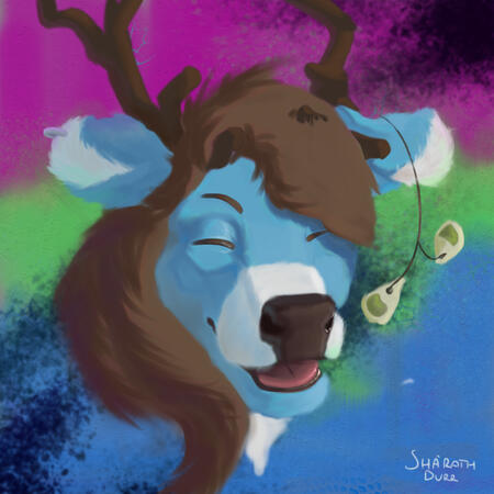 Headshot(color and shading+ flat background)